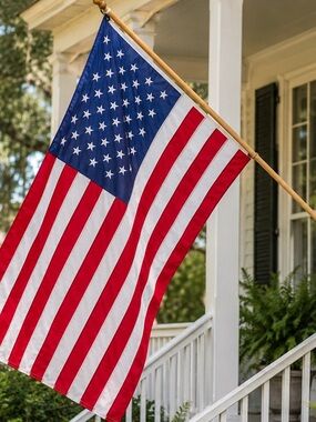 Bulldog 3’ x 5’ Cotton American Flag Bunting USA Flag New in Package